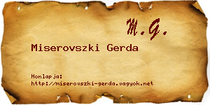 Miserovszki Gerda névjegykártya